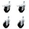 Service Caster 4 Inch Hard Rubber Swivel 12mm Threaded Stem Caster Total Lock Brakes, 2PK SCC-TSTTL20S414-HRS-M1215-2-S-2 - alternate 1